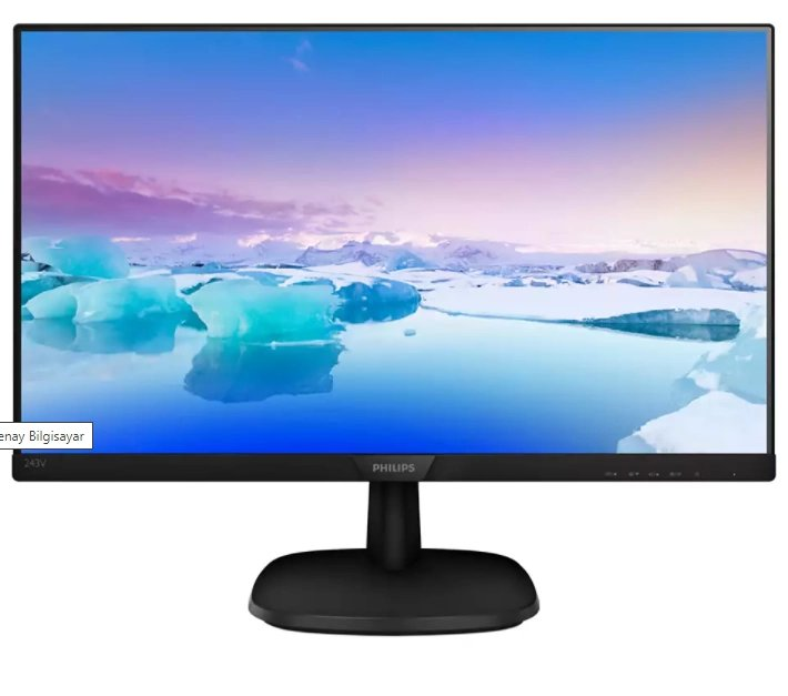 Monıtor Phılıps 23.8" 243V7Qdab/01 Ips 4Ms 75Hz Hdmı Dvı Vga Hoparlör KKTC