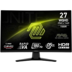 Msi 27" Mag 274Cqf Curved 1500R Va 0.5Ms 180Hz Wqhd 2560X1440 Siyah