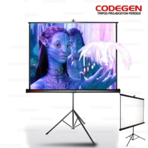 Projeksiyon Perdesi Codegen Tx-18 180X180 Ayaklı KKTC