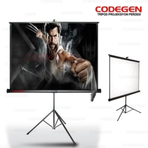 Projeksiyon Perdesi Codegen Tx-20 200X200 Ayaklı Kktc