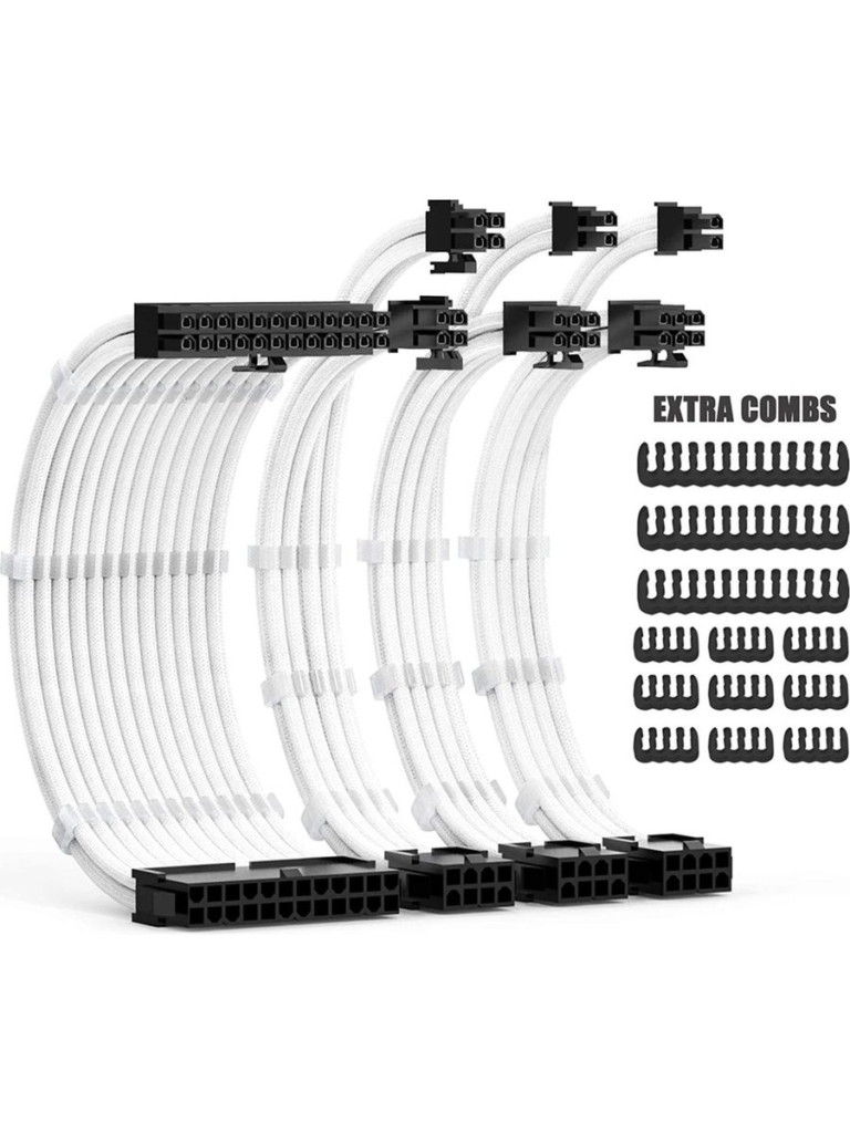 Psu Uzatma Kit Beyaz 30 Cm 24 Pin + 8Pin (4+4) + 2X 8 Pin(6+2) KKTC
