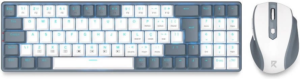 Redragon Bs-8772Gw Wireless Keyboard And Mouse – Gray/White Us Layout