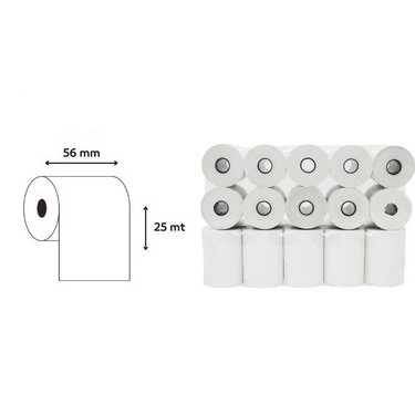 Rulo Kağıt Termal Yazar Kasa / Pos Cihazı Rulosu 56Mm X 25M 10Lu KKTC
