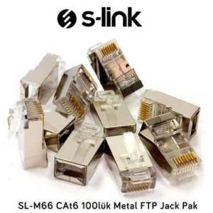 S-Link Rj45 Sl-M66 Cat6 Metal Konnektor 100Lu Kktc