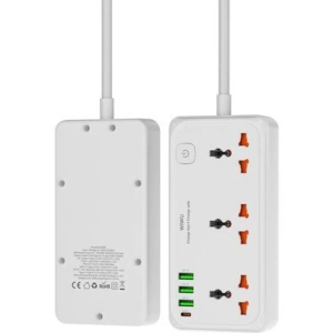 S005 Wiwu Çok Fonksiyonlu 30W Çoklu Priz Beyaz Kktc