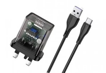Şarj Cihazı Aweı C12T Transparent Type-C KKTC