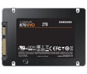 Ssd Samsung 870 Evo 2Tb Ssd Disk Mz-77E2T0B 560-530 Mb/S, 2.5",Sata
