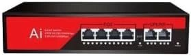Switch Ezcool Ez-04Psf-Fg 4Port 4Ge+2Ge F.Gigabit Poe Swi̇tch 65W