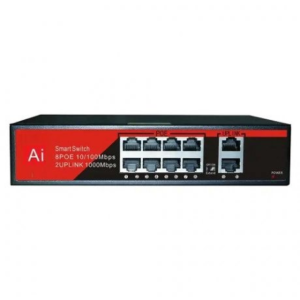 Switch Ezcool Ez-08Psf 8Xfe+2Xge Poe (120Watt)