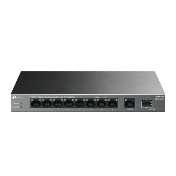 Swıtch Tp-Lınk Ls1210Gp 10 Port 10/100/1000 8 Port Poe+ Kktc