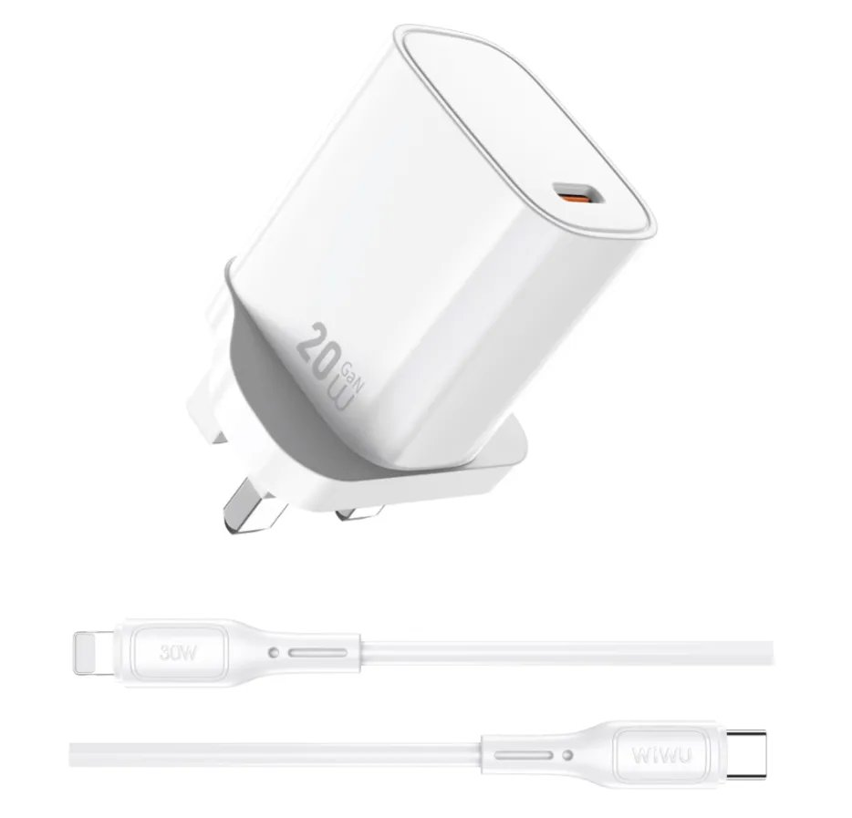 Wiwu 20W Essen Gan Fast Charger+Cable KKTC