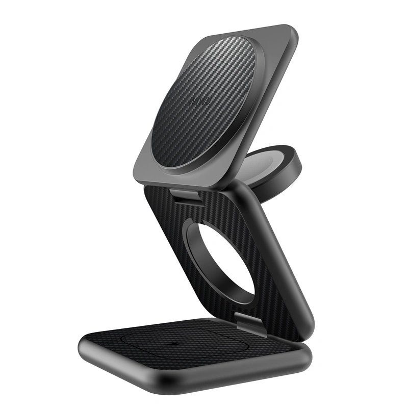 Wiwu W035 3 In 1 Wireless Charger Black KKTC
