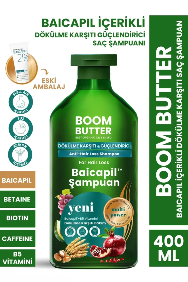 Boom Butter %2 Baicapil Dökülme Önleyici Ve Onarım Şampuanı 400Ml - Görsel 1