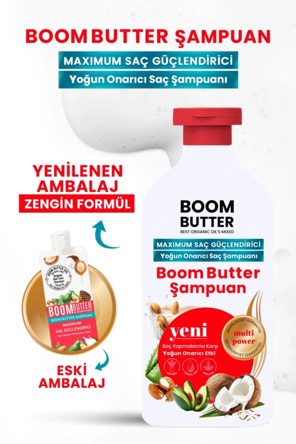 Boom Butter Saç Bakım Şampuanı 300 Ml - Görsel 5