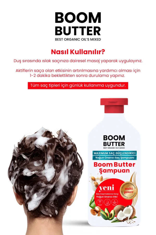 Boom Butter Saç Bakım Şampuanı 300 Ml - Görsel 3