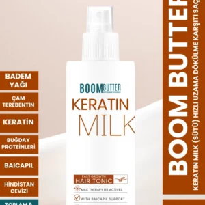 BOOM BUTTER Keratin Milk (Sütü) HIZLI UZAMA DÖKÜLME KARŞITI Saç Spreyi 150ML