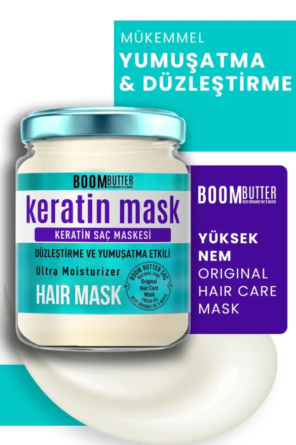 Boom Butter Onarıcı Keratin Saç Maskesi 190 Ml - Görsel 3