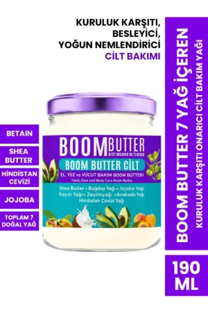 BOOM BUTTER Cilt Bakım Yağı 190 ML