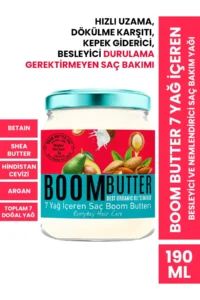 BOOM BUTTER 7 Yağ içeren Besleyici ve Nemlendirici Saç Bakım Yağı 190 ML