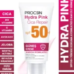 PROCSIN Hydra Pink (PEMBE) Spf50+ Bariyer Güçlendirici Cam Cilt Güneş Kremi PA++++