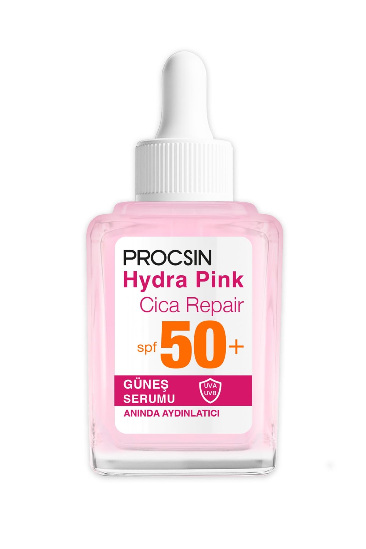 PROCSIN Hydra Pink SP50+ Bariyer Güçlendirici Cam Cilt Güneş Serumu 30 ML
