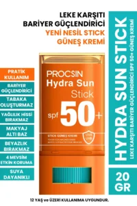 Hydra Sun Stick Leke Karşıtı Bariyer Güçlendirici SPF 50+ Güneş Kremi 20 GR