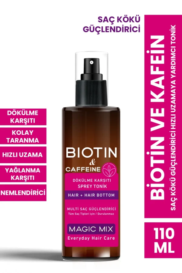Procsin Magic Mix Biotin Ve Kafein İçeren Saç Kökü Güçlendirici Hızlı Uzamaya Yardımcı Tonik 110 Ml - Görsel 1