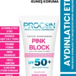PROCSIN Pembe Blok Renkli SPF50+ Güneş Kremi 50 ML