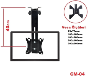 17-27"Eği̇mli̇ Tavan Aski Aparat Cm-04 40Cm