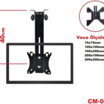 17-27"Eği̇mli̇ Tavan Aski Aparat Cm-04 40Cm