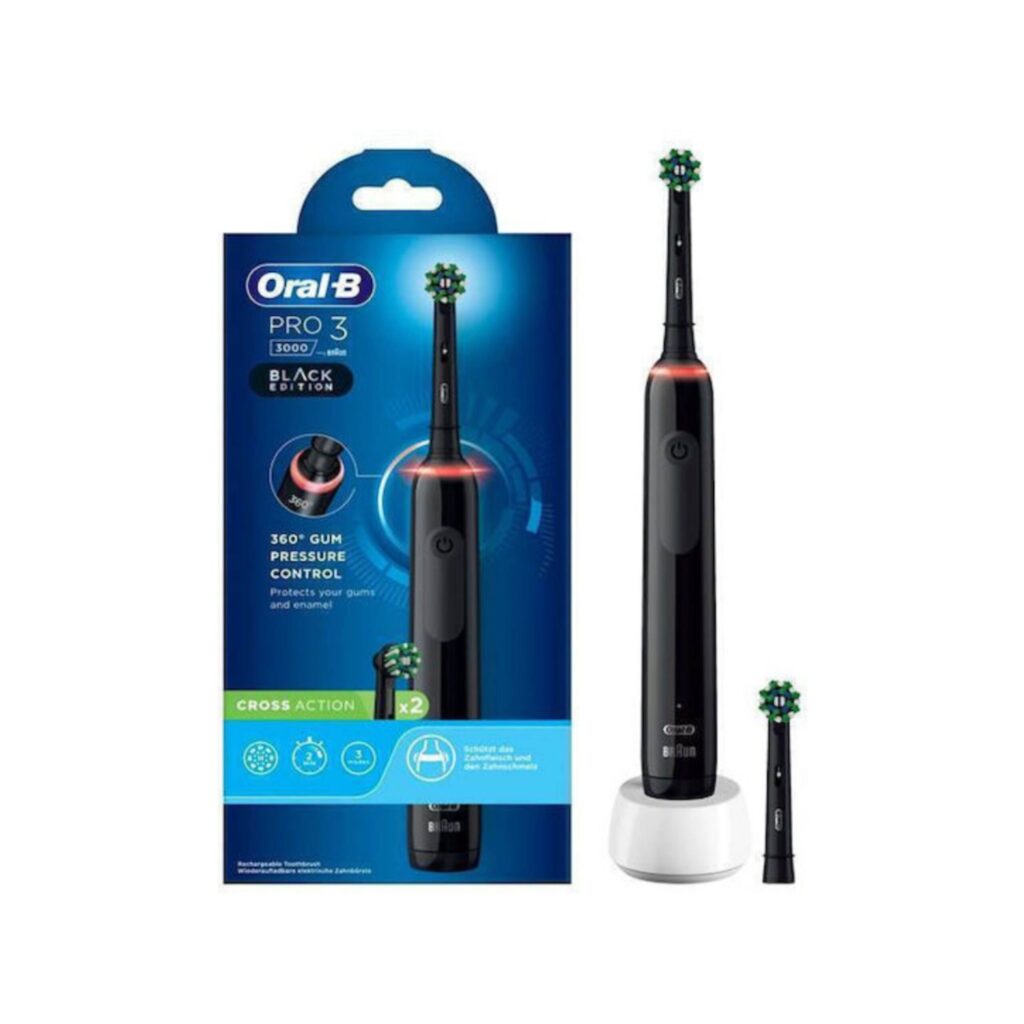 BRAUN Pro 3 3000 Cross Action Elektrikli Diş Fırçası, Siyah