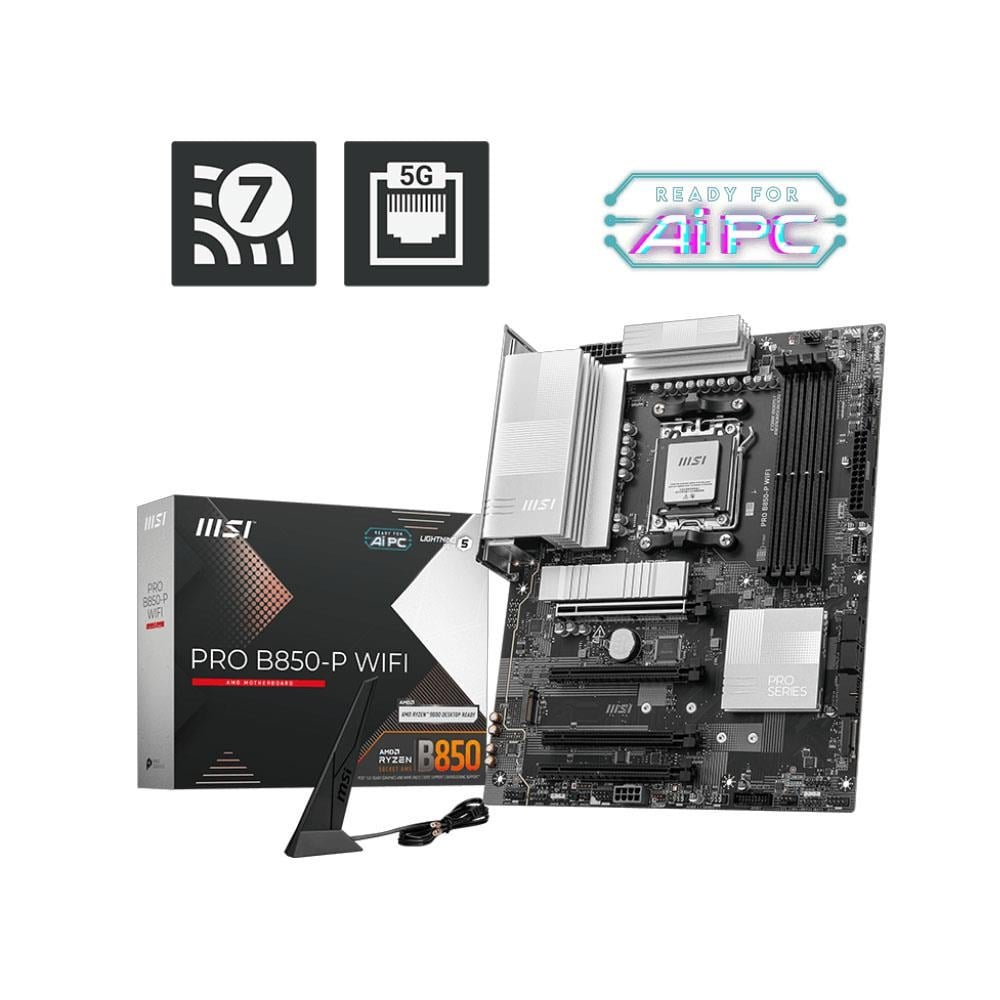 Anakart Msi Pro B850-P Wifi Am5 Ddr5 8200+(Oc)Mhz Atx KKTC