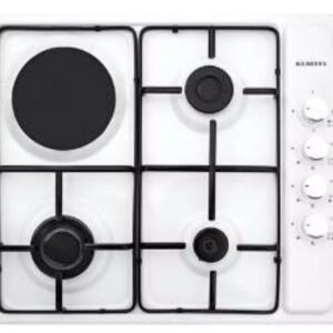 Silver/kumtel 3 Göz Gaz 1 Göz Elektrikli Ankastre Beyaz Ocak Lx-412bf - Silver/kumtel