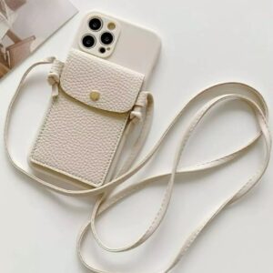 Krem Lens Korumalı Çanta Tasarım Iphone 15 Promax Kılıf - Diğer