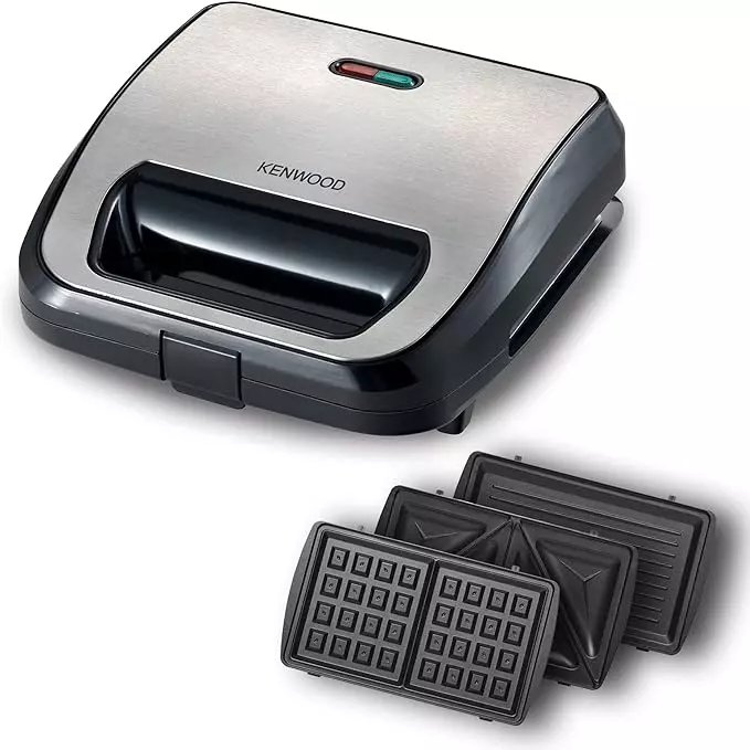 St04329_1 Kenwood Waffle/Sandwich 3 Tabaklı İnox Tost Makinesi Smm02.000Sı - Görsel 1