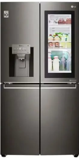 Lg 645 Litre İnverter İnstaview İnox Gardırop Tipi Buzdolabı Grx24fmkbl - Lg