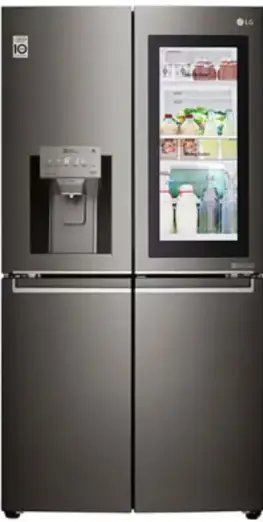 Lg 645 Litre İnverter İnstaview İnox Gardırop Tipi Buzdolabı Grx24fmkbl