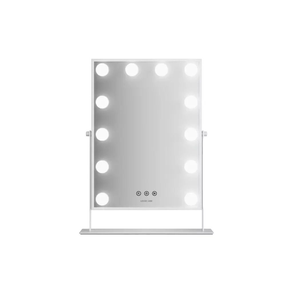Green Lion Glam Shine Makeup Mirror 9 Led Lights White Gnglmake9wh