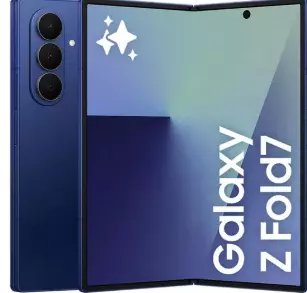 St06190_1 Samsung Galaxy Z Fold 7 12/256 Gb Blue Shadow - Görsel 1