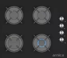 Arnica Ankastre Siyah Cam Ocak