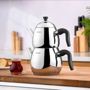 Emsan Duru Midi Çaydanlık Takımı Siyah