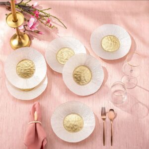 Emsan Golden 6 Kişilik Cam Pasta Seti 21 Cm