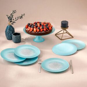 Emsan Pastel 7 Parça Cam Pasta/tatlı Seti Mavi - Emsan