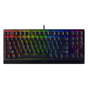 RAZER BlackWidow V3 Tenkeyless Kablolu Oyun Klavyesi, Yeşil Anahtar, ABD Düzeni, Siyah