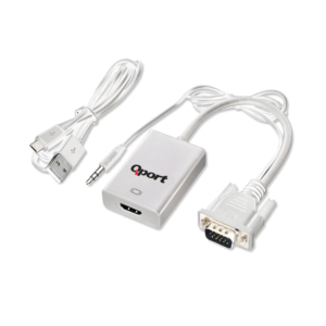 Aksesuar Qport Q-Vh Vga To Hdmi Cevirici