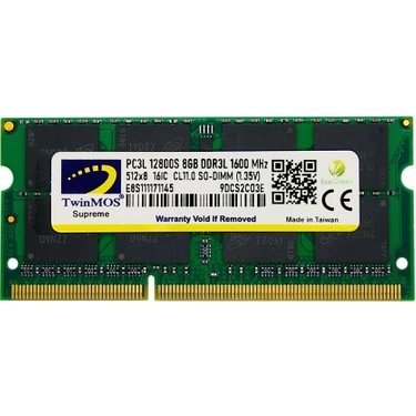 Bellek Twinmos 8Gb Ddr3 1600Mhz Mdd3L8Gb1600N Notebook Kktc Bellek Twinmos 8Gb Ddr3 1600Mhz Mdd3L8Gb1600N Notebook Kktc