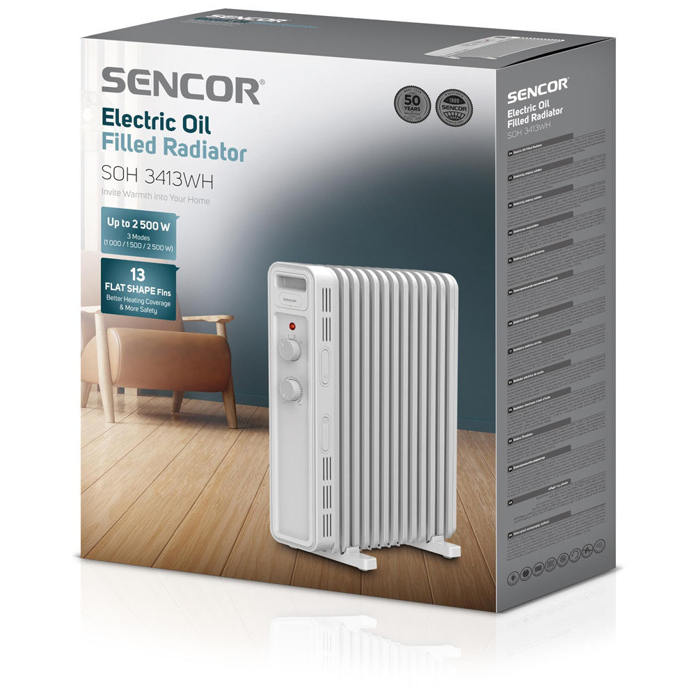 Elektrikli Yağlı Radyatör Isıtıcı SOH 3413WH beyaz