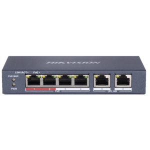 Hikvision Ds-3E0106P-E/M 4Xfe+2Xfe 35W Poe Switch