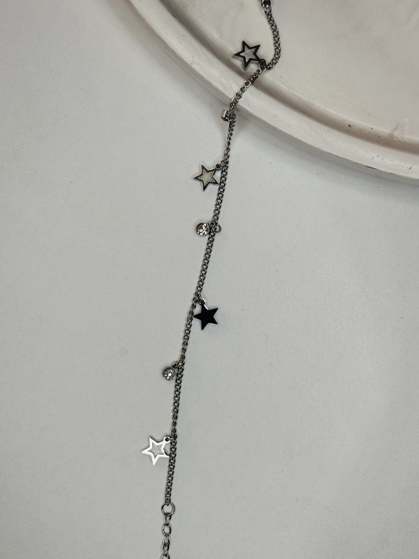 Img-0275 Çelik Yıldız Figürlü Taş Detaylı Silver Bileklik – Parlak Paslanmaz Kadın Takı, Kararma Yapmaz Zarif Model - Görsel 1