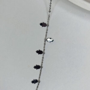 Çelik Fatma’nın Eli Figürlü Silver Bileklik – Paslanmaz Kadın Takı, Kararma Yapmaz Şans ve Koruma Sembolü - GildoraAccessories